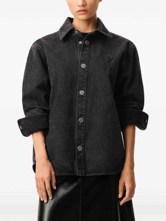 26SS 아미 긴팔 셔츠 UJK897DE0124 031 Black - AMI