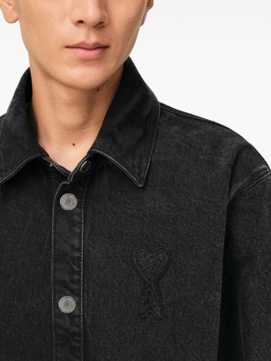 26SS 아미 긴팔 셔츠 UJK897DE0124 031 Black - AMI