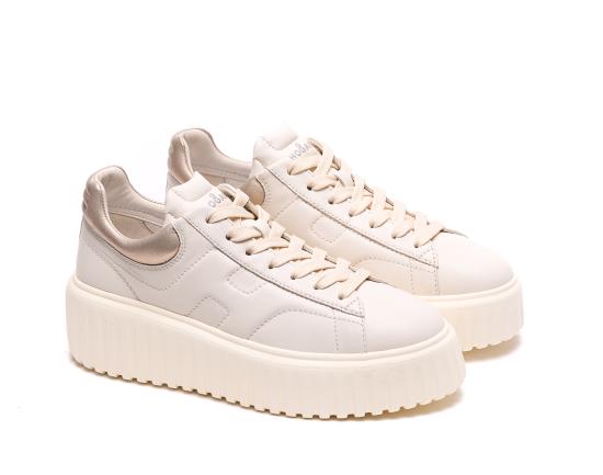 26SS 호간 H-스트라이프 스니커즈 HXW6450FC60 KU00GAN Beige - HOGAN