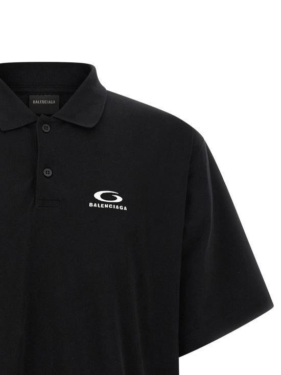  발렌시아가 폴로 티셔츠 로렐 클래식 폴로 셔츠 블랙 - BALENCIAGA