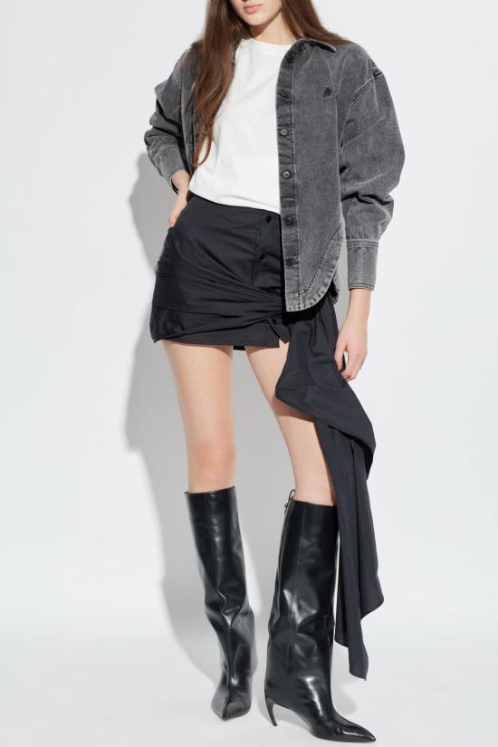  디 아티코 반팔 티셔츠 아티코 로고 티셔츠 (화이트) - THE ATTICO