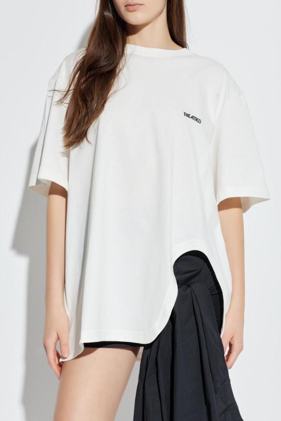  디 아티코 반팔 티셔츠 아티코 로고 티셔츠 (화이트) - THE ATTICO