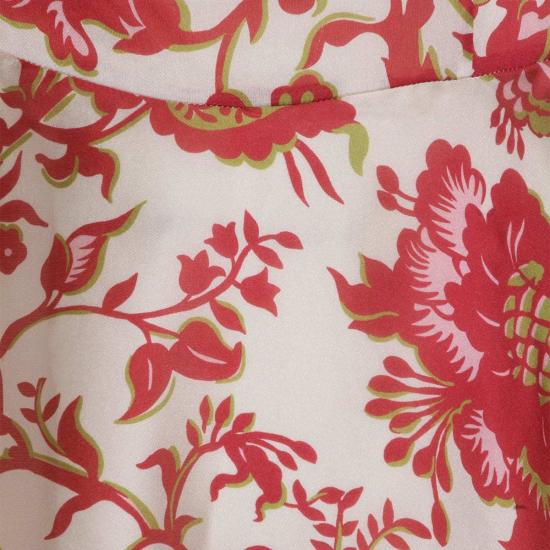  에트로 미디 원피스 멀티컬러 실크 드레스 푸시아/화이트 - ETRO