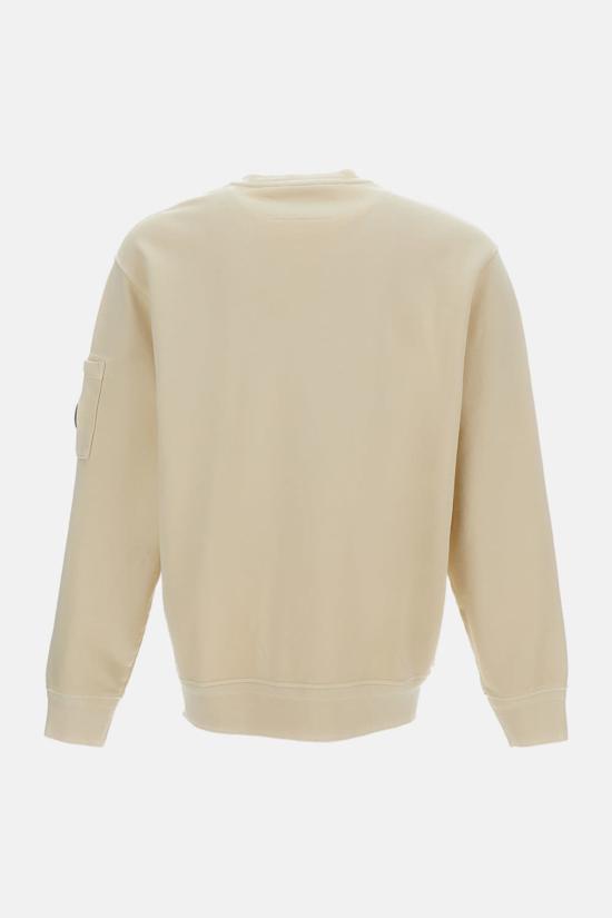  씨피 컴퍼니 긴팔 티셔츠 C.P. 컴퍼니 코튼 다이아고널 플리스 크루넥 렌즈 스웨트셔츠 베이지 - C.P. COMPANY