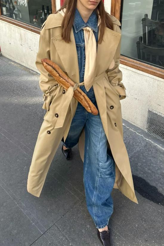  샘디 트렌치 코트 사엠디 오로라  탄 - SAEMDI