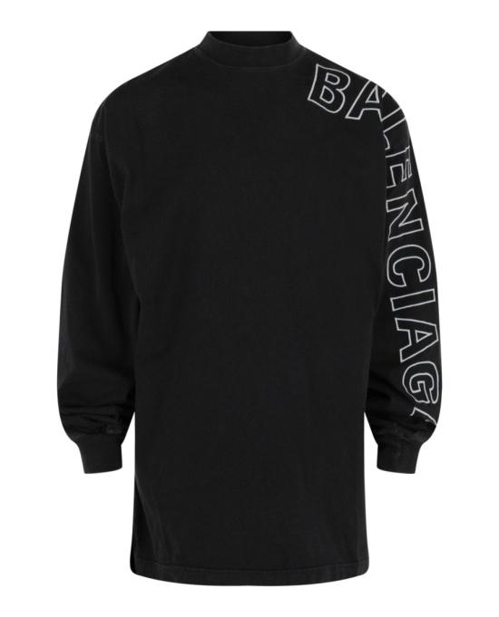  발렌시아가 긴팔 티셔츠 739027 TOVV6 9034 00973 1 Black