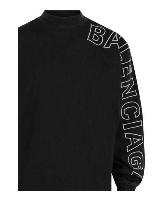  발렌시아가 긴팔 티셔츠 739027 TOVV6 9034 00973 1 Black - BALENCIAGA