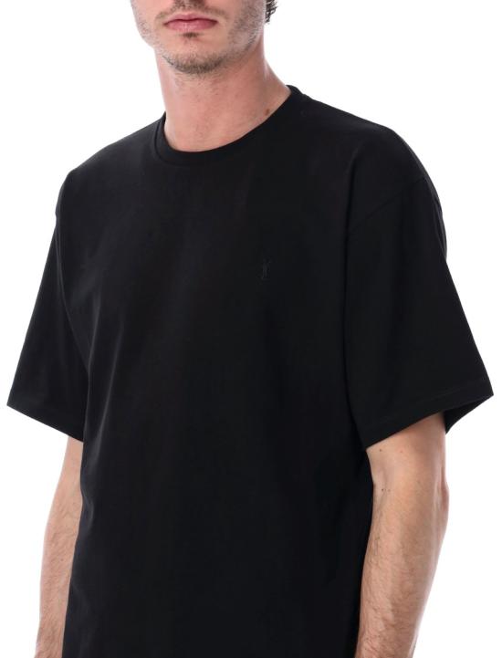 26SS 생로랑 반팔 티셔츠 862769Y38AK Black - SAINT LAURENT