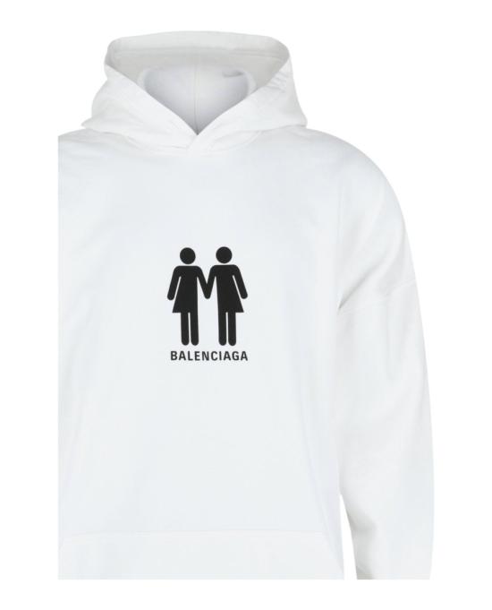  발렌시아가 후드 티셔츠 651799 TMVO3 0904 10022 XS White - BALENCIAGA