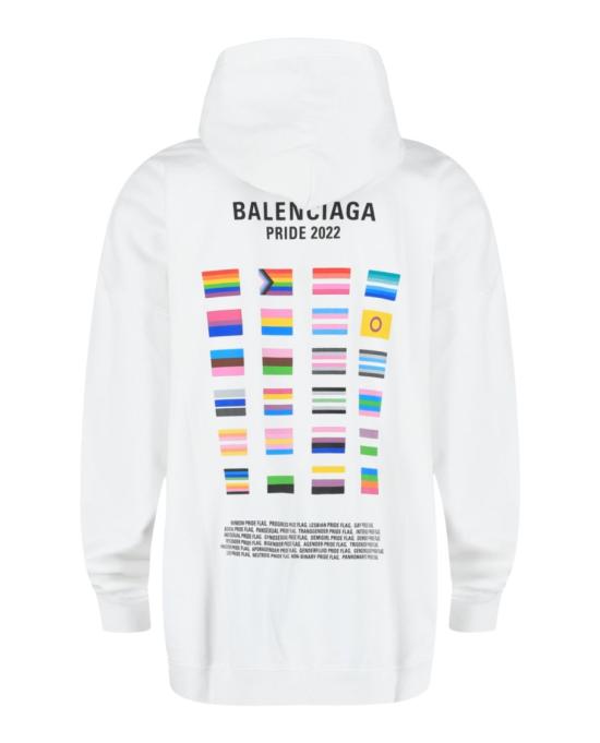  발렌시아가 후드 티셔츠 651799 TMVO3 0904 10022 XS White - BALENCIAGA