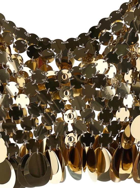  파코라반 민소매 티셔츠 라반느 오 탑 골드 - PACO RABANNE