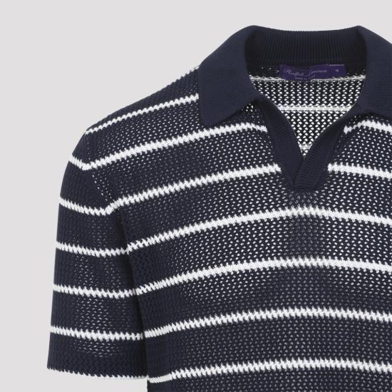 26SS 랄프로렌 퍼플라벨 폴로 티셔츠 790P10975001 Blue - RALPH LAUREN PURPLE LABEL