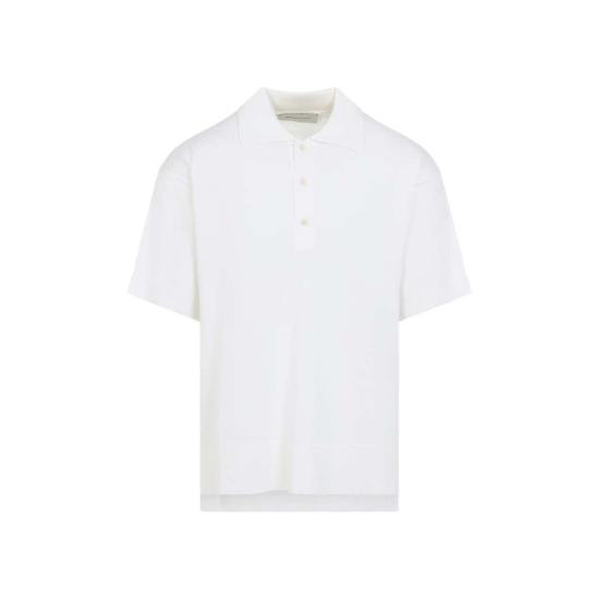  아미 폴로 티셔츠 Ami Alexandre Mattiussi 폴로 컬러의 Ami De Coeur 폴로 셔츠 Blanc Creme - AMI