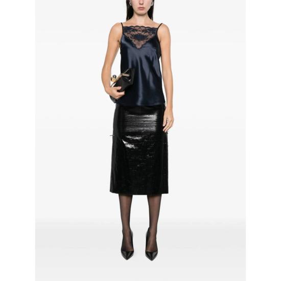  바이말렌비거 민소매 티셔츠 말레네 비르거 탱크탑 다크 블루 - BY MALENE BIRGER