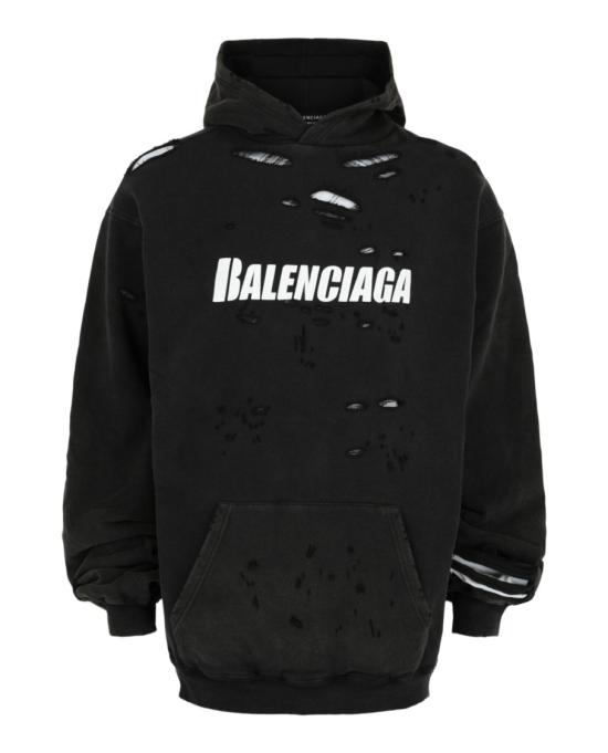  발렌시아가 후드 티셔츠 659403 TKVB6 1070 00008 XXS Black
