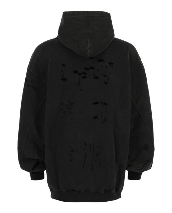  발렌시아가 후드 티셔츠 659403 TKVB6 1070 00008 XXS Black - BALENCIAGA