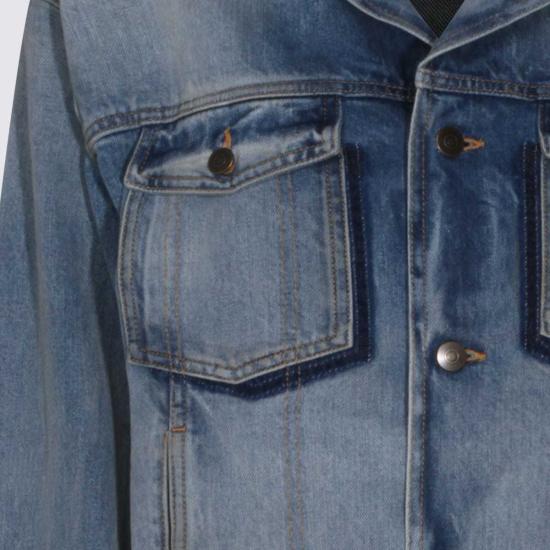  마르지엘라 데님 자켓 메종  라이트 블루 코튼 데님 재킷 - MAISON MARGIELA