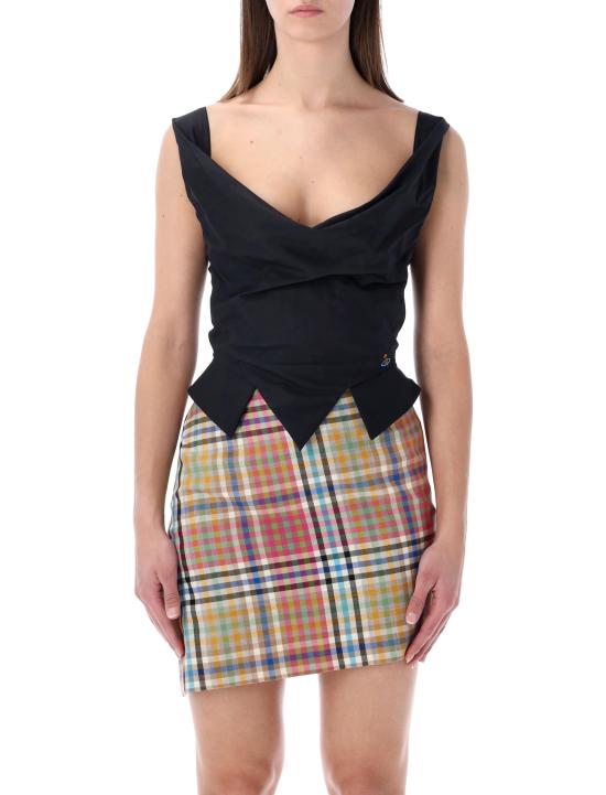 26SS 비비안웨스트우드 민소매 티셔츠 1505000MW009QN401 BLACK DOM