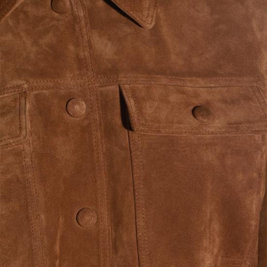 26SS 생로랑 무스탕 860867YC2AY2104 Brown - SAINT LAURENT