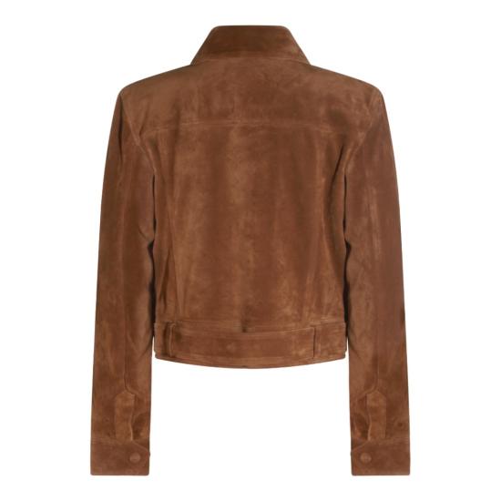 26SS 생로랑 무스탕 860867YC2AY2104 Brown - SAINT LAURENT