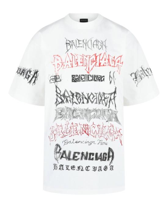  발렌시아가 반팔 티셔츠 641675 TPVO2 9065 10109 M White