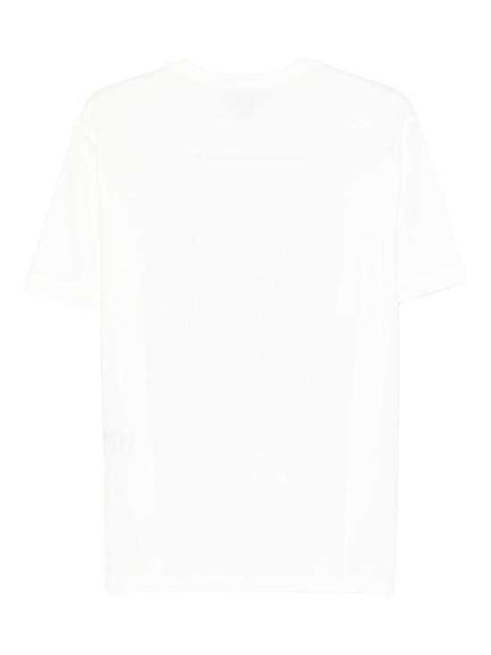  엠포리오 아르마니 반팔 티셔츠 프린트 코튼 티셔츠 화이트 - EMPORIO ARMANI