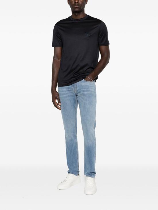  엠포리오 아르마니 데님 팬츠 데님 코튼 진 클리어 블루 - EMPORIO ARMANI