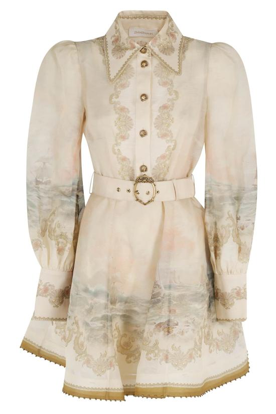  짐머만 숏 원피스 리벨리온 마린 미니 드레스 선셋