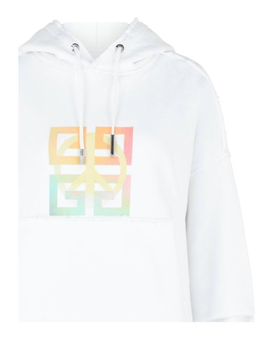  지방시 후드 티셔츠 BWJ030 3Z9Y 100 10002 M White - GIVENCHY