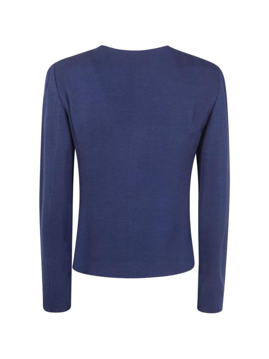  엠포리오 아르마니 수트 자켓 러플 재킷 블레이저 블루 - EMPORIO ARMANI