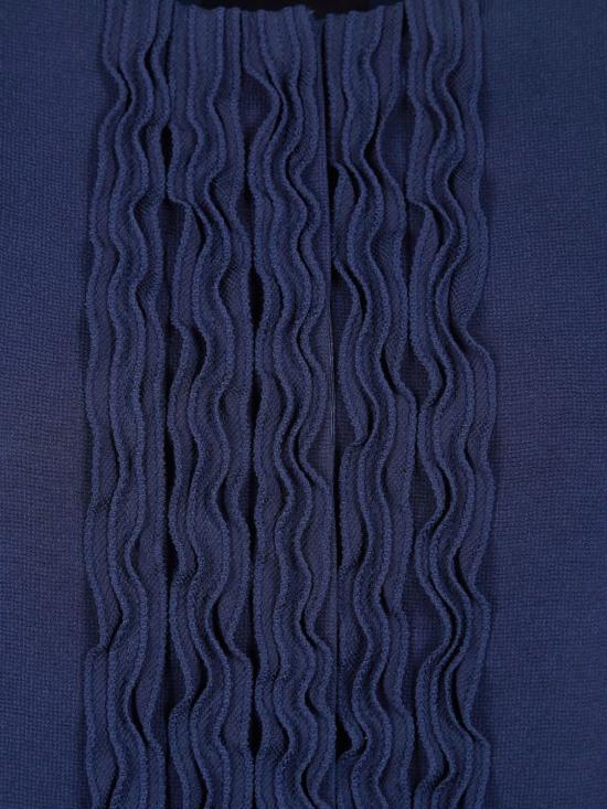  엠포리오 아르마니 수트 자켓 러플 재킷 블레이저 블루 - EMPORIO ARMANI