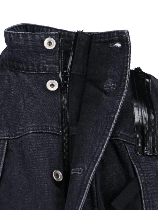  사카이 데님 자켓 데님 재킷 블랙 - SACAI