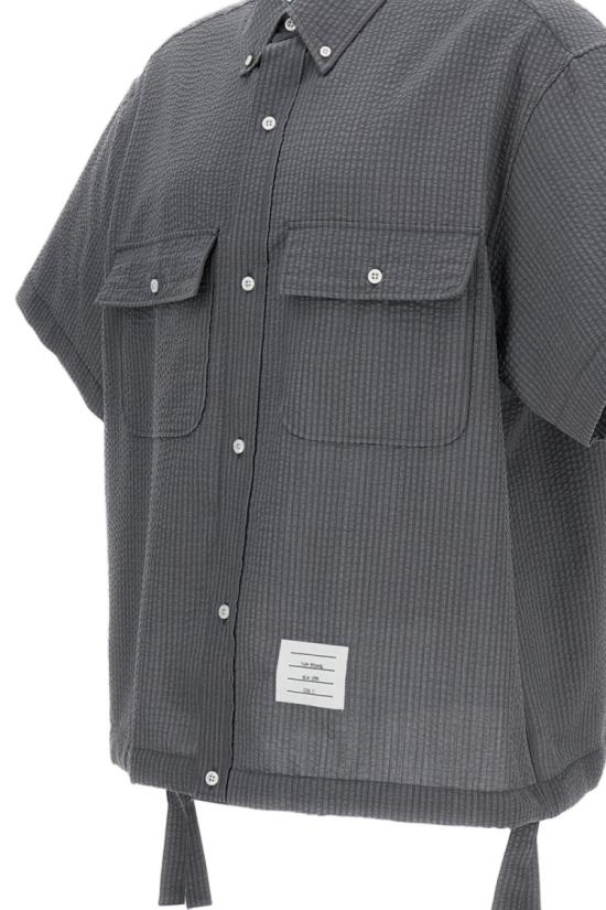 26SS 톰브라운 반팔 셔츠 MWS329A06455055 Grey - THOM BROWNE