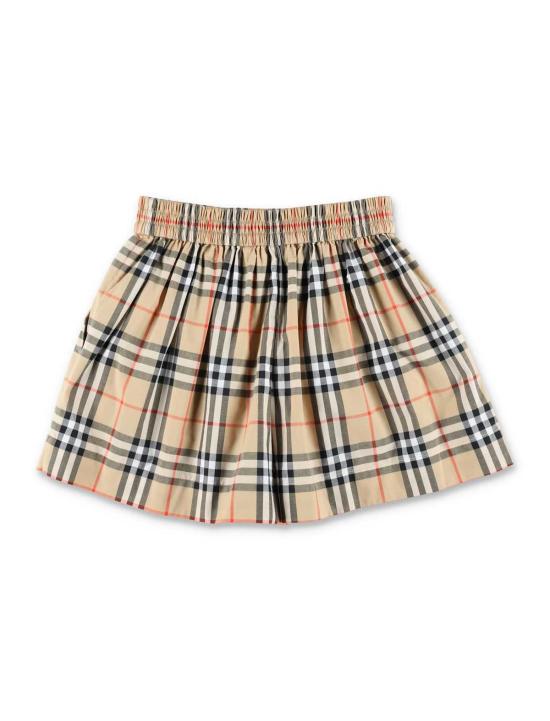  [키즈] 버버리 쇼츠/버뮤다 키즈 코튼 체크 반바지 샌드 체크 - BURBERRY