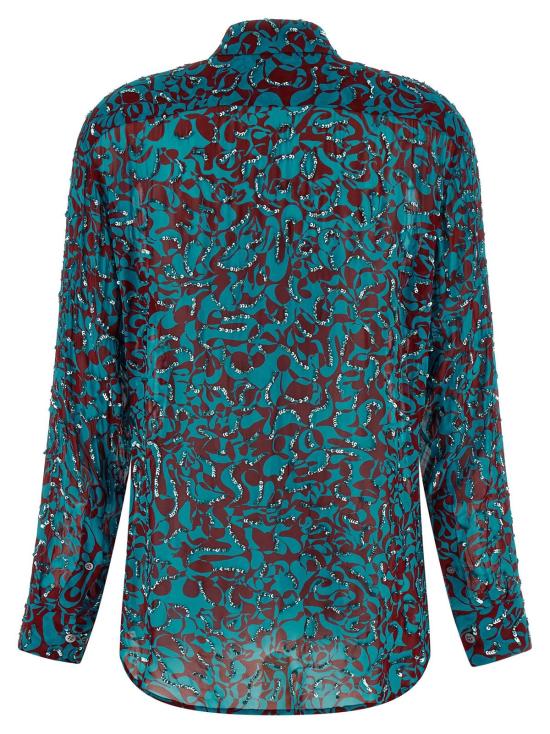  드리스 반 노튼 블라우스 Dries Van Noten Clavelly 셔츠 라이트 블루 - DRIES VAN NOTEN