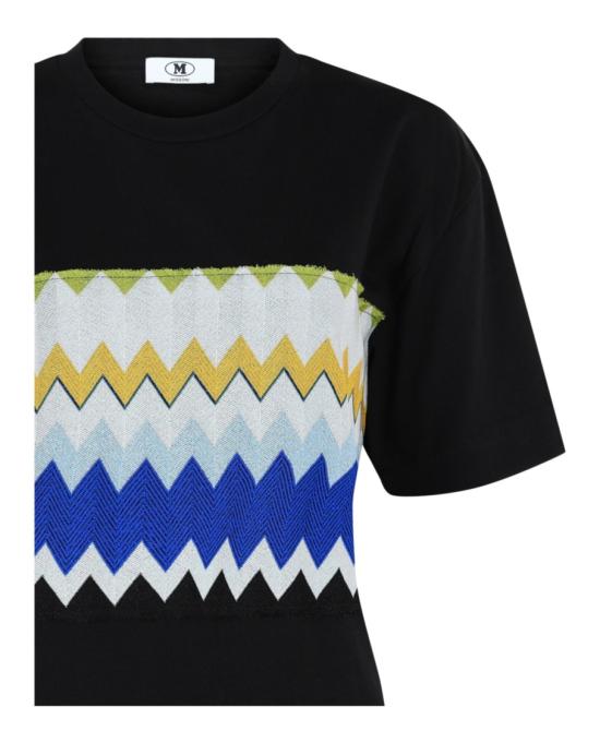  엠 미쏘니 반팔 티셔츠 S23UL09 BJ00MH S91MK 90860 L Black - M MISSONI