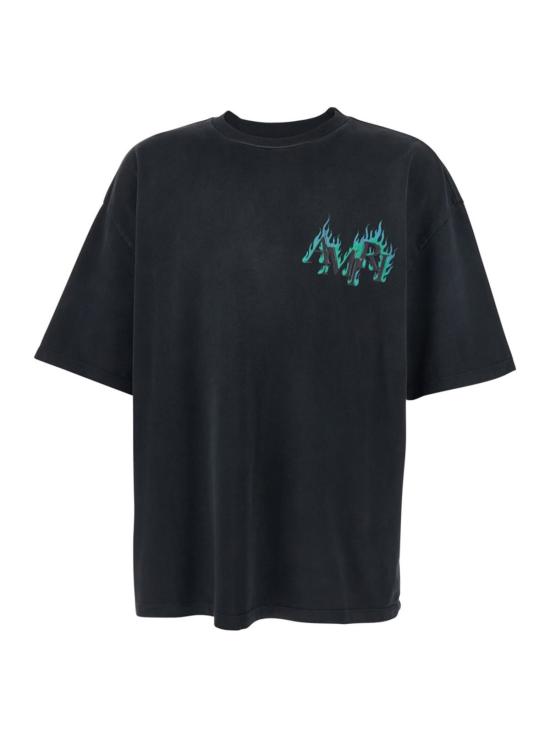  아미리 반팔 티셔츠 크루넥 로고 티셔츠 블랙