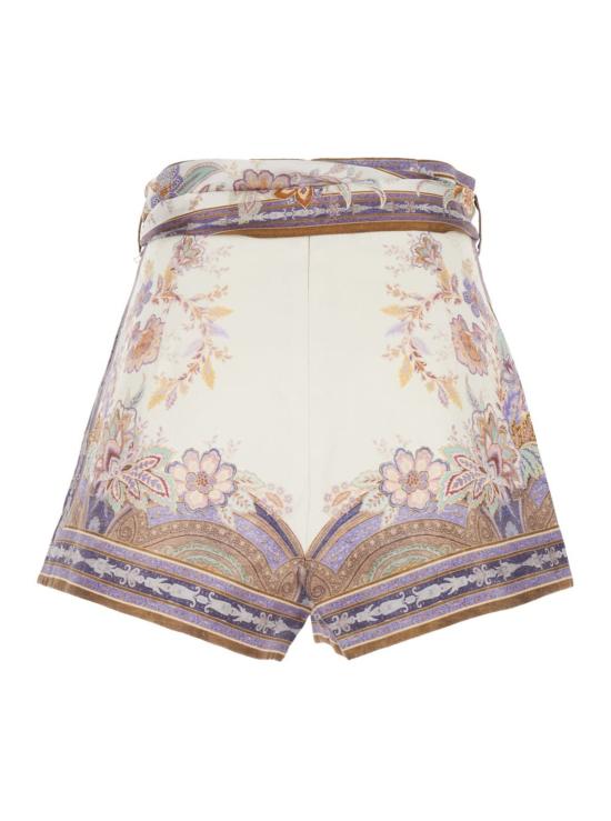  짐머만 숏팬츠 루나 스카프 타이  멀티컬러 - ZIMMERMANN