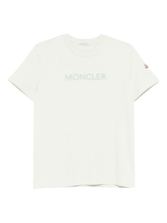  몽클레어 반팔 티셔츠 Moncler 로고 코튼 티셔츠 Verde Acqua
