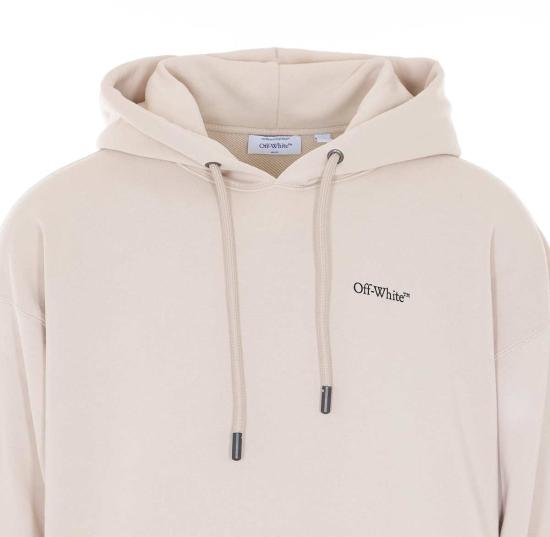  오프화이트 긴팔 티셔츠 하프 애로우 스케이트 후디 베이지 - OFF WHITE