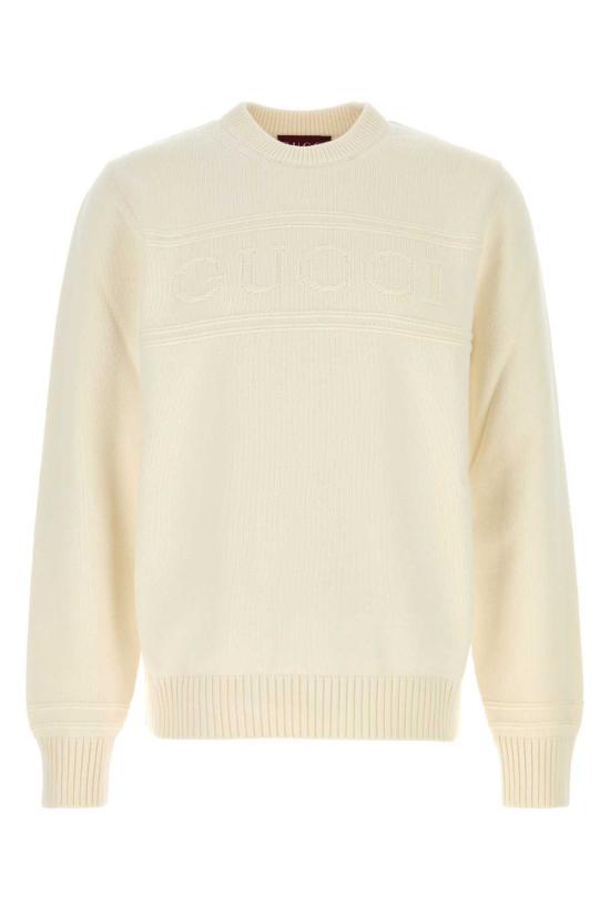  구찌 스웨터 아이보리 코튼 블렌드  화이트