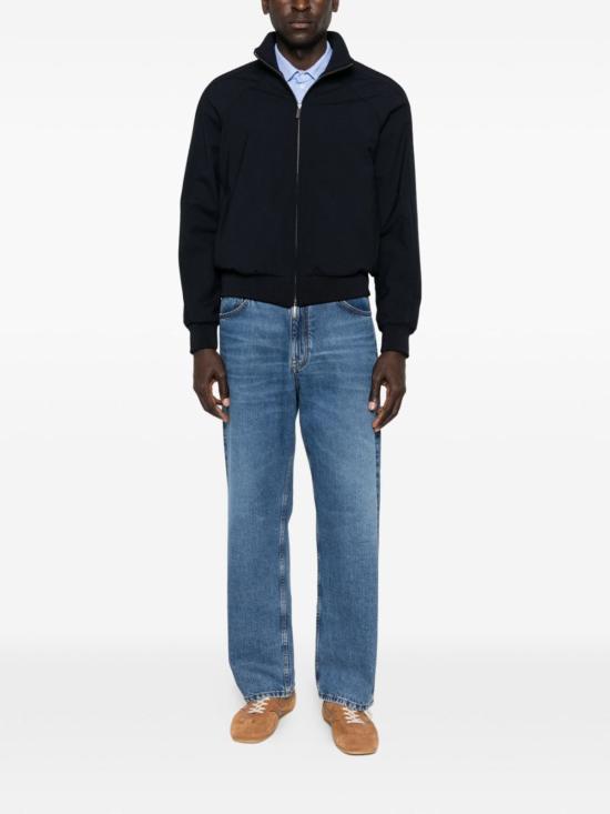  엠포리오 아르마니 긴팔 셔츠 린넨 블렌드 셔츠 클리어 블루 - EMPORIO ARMANI