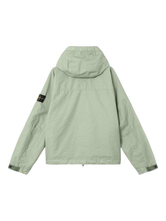  스톤 아일랜드 봄버 자켓 로고 나일론 봄버 재킷 (그린) - STONE ISLAND