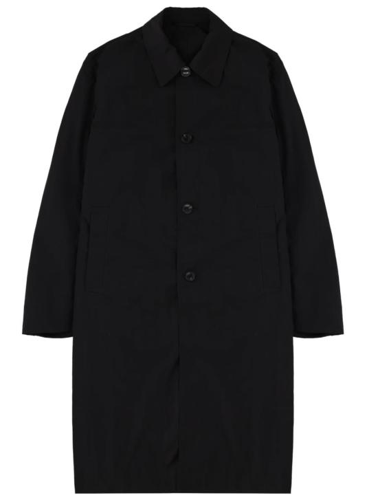  드리스 반 노튼 트렌치 코트 Dries Van Noten Cappotto 트렌치 랭클스 코트 블랙