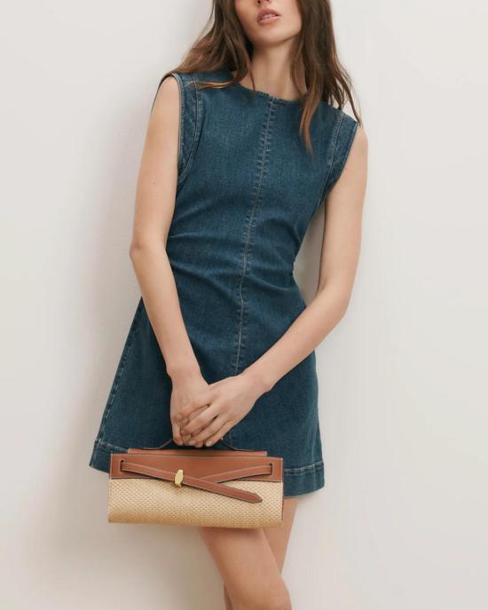  베로니카비어드 숏 원피스 베로니카 비어드 이마라 미니 드레스 다크 브라이트 블루 - VERONICA BEARD