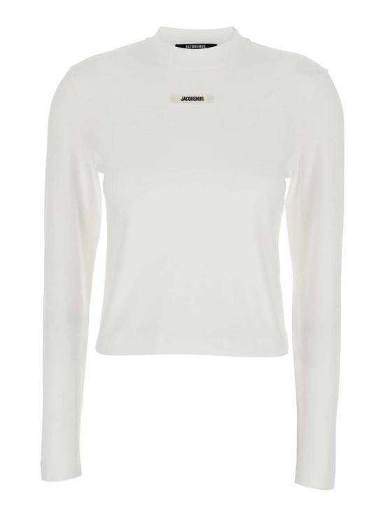  자크뮈스 반팔 티셔츠 르 티셔츠 그로스 그레인 티 화이트