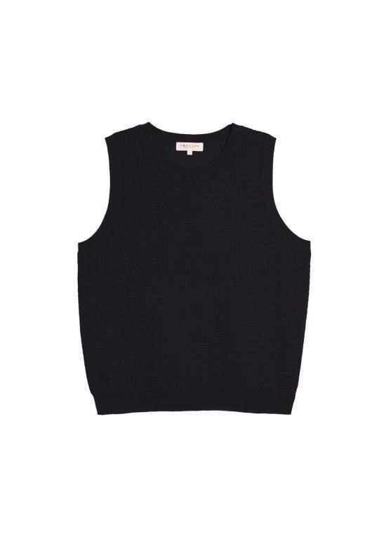  데미리 뉴욕 블라우스 데밀리 이사 와플 포인트엘 코튼 탑 - DEMYLEE