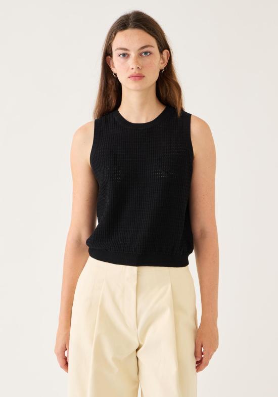  데미리 뉴욕 블라우스 데밀리 이사 와플 포인트엘 코튼 탑 - DEMYLEE