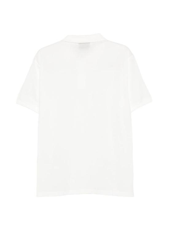  엠포리오 아르마니 폴로 티셔츠 로고 코튼 폴로 셔츠 화이트 - EMPORIO ARMANI