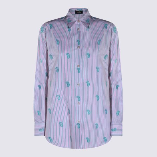  에트로 블라우스 실크 셔츠 레드